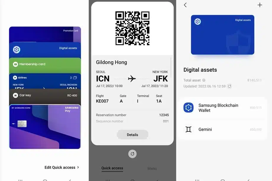 کیف پول بلاکچین سامسونگ (Samsung wallet) 16 کیف پول بلاکچین سامسونگ 4
