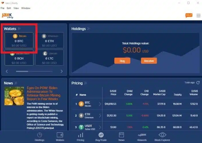 کیف پول جکس لیبرتی; آموزش جامع Jaxx Liberty Wallet 13 کیف پول جکس