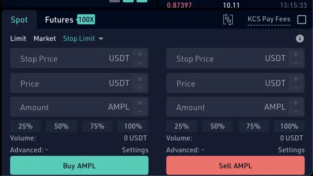 صرافی کوکوین ؛ معرفی و آموزش کامل کار با صرافی kucoin 5 سفارش استاپ لیمیت در کوکوین