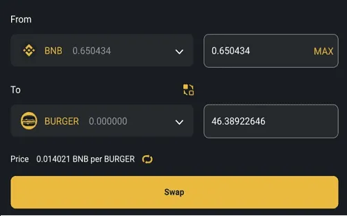 صرافی برگر سواپ ; آموزش کامل کار با صرافی Burger Swap 6 صرافی برگرسواپ