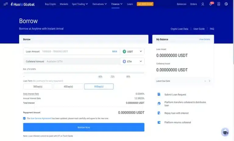 huobi global exchange وام