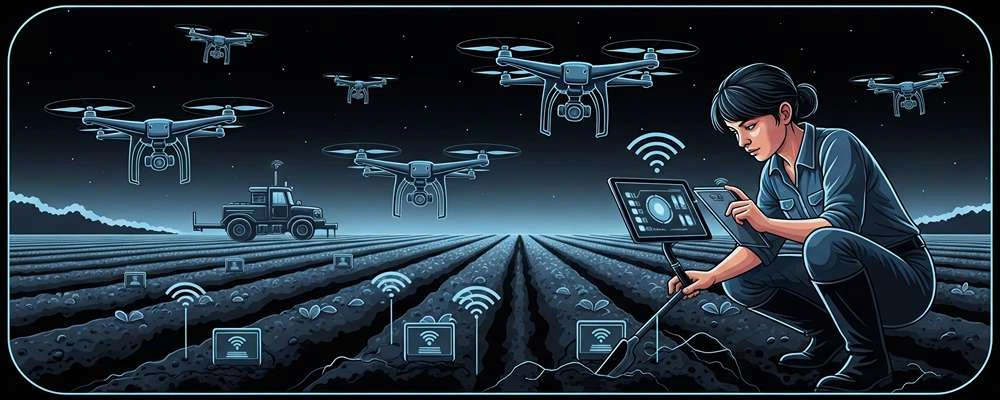 اینترنت اشیا (IoT): انقلاب اتصال در زندگی روزمره و صنایع 9 تصویر کاربرد اینترنت اشیا در کشاورزی با هلدینگ سیمیا