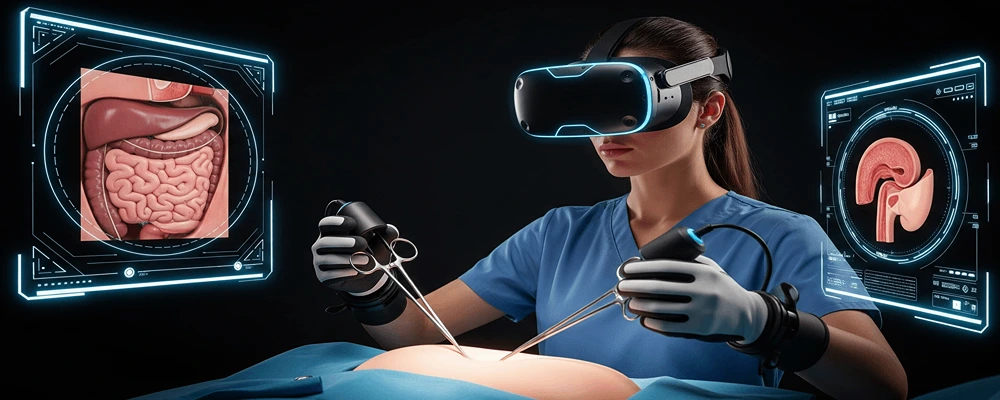 واقعیت مجازی vr در شبیه‌سازی جراحی پزشکی توسط هلدینگ سیمیا