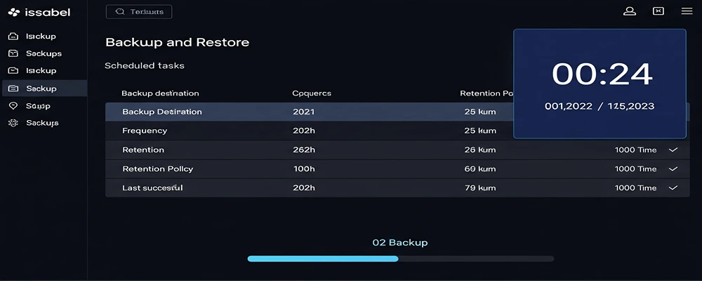 پشتیبان‌گیری و بازیابی در Issabel توسط هلدینگ سیمیا